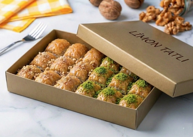 1000 Gr Karışık Cevizli ve Fıstıklı Baklava Siirt pasta