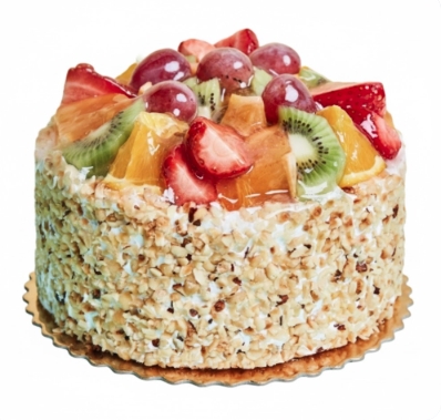 4 ile 6 kişilik karışık mevsim meyveli yaş pasta Siirt pasta