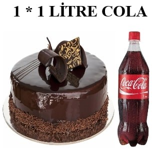 6-9 Kişilik Klasik Çikolatalı Pasta & 1 Lt Cola Siirt pasta