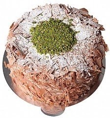 Premium Seri 6-9 Kişilik Çikolatalı Fıstıklı Butik Siirt pasta
